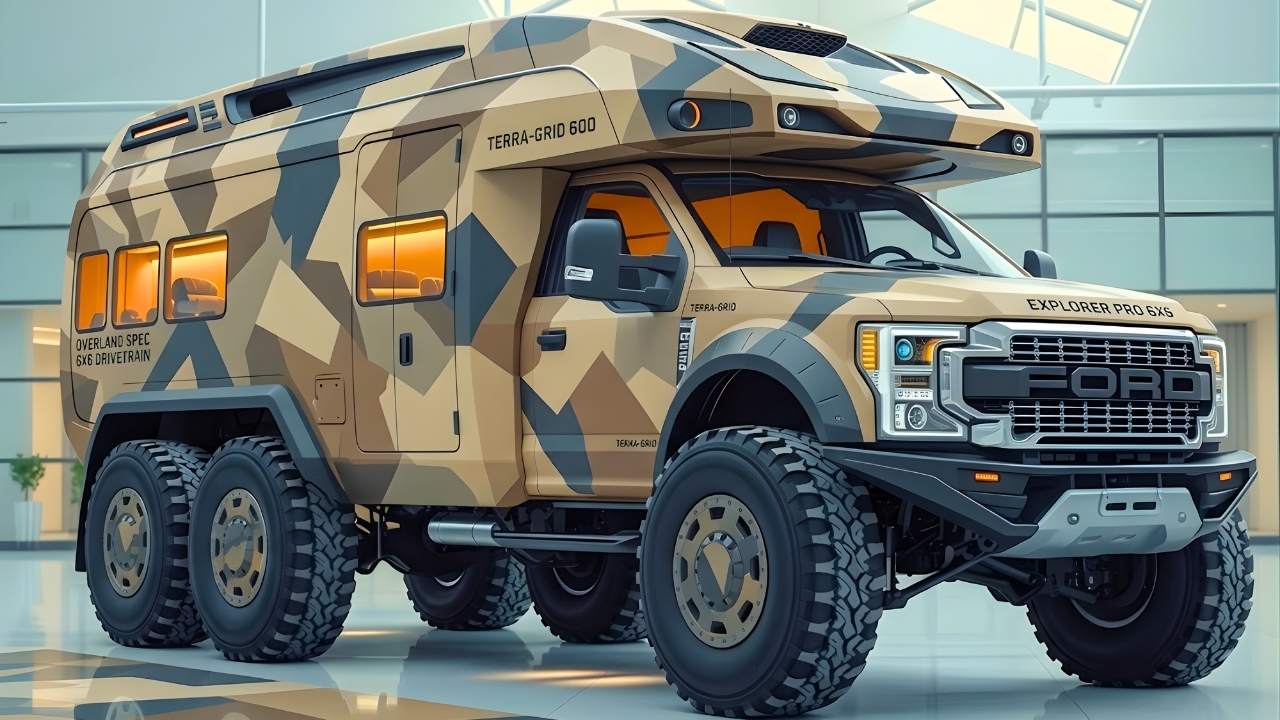 2026 Ford Extreme 6×6 Double Decker Truck Boasts 6.7L Diesel Power and Adventure-Ready Design